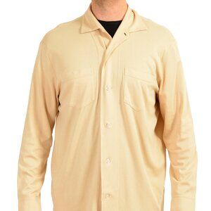 Gentry Portofino Men's Beige Button Down Casual Shirt US XL IT 54